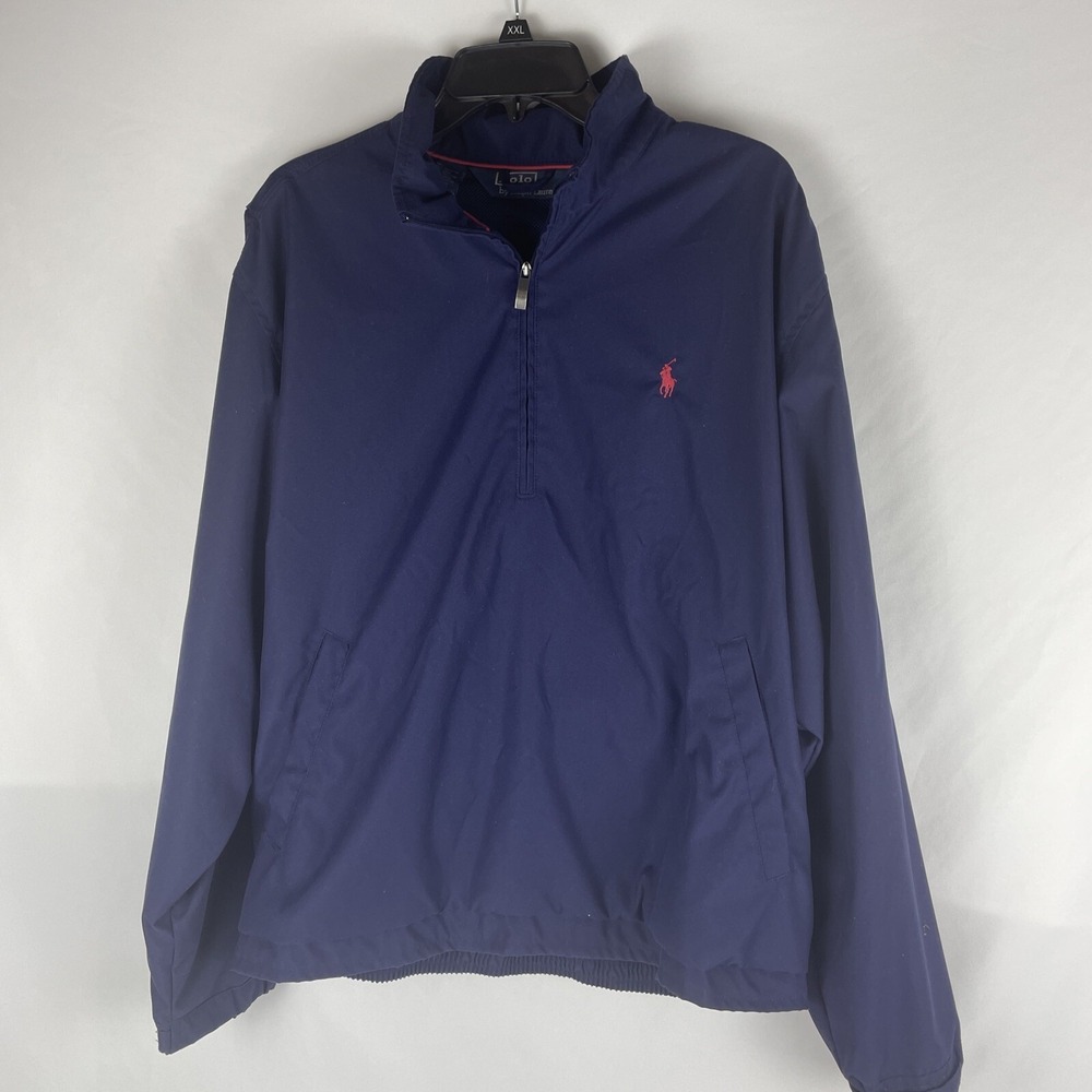 Polo Sport Ralph Lauren Pullover Men's Large L Blue Quarter Zip Performance Golf